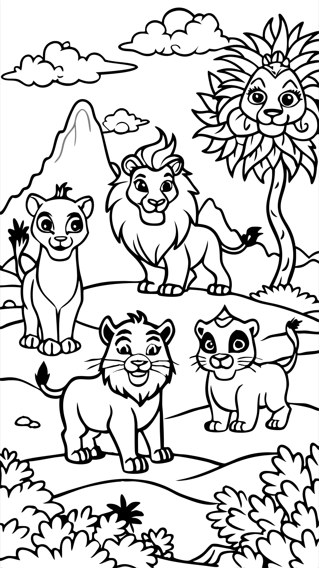 coloriages de gardien de lion